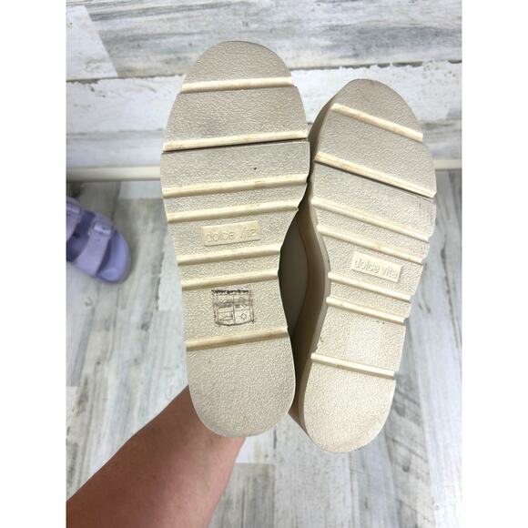 Dolce Vita Women’s 7.5 White Leather Toyah Platform Lace-Up Sneakers shoe - Picture 7 of 8